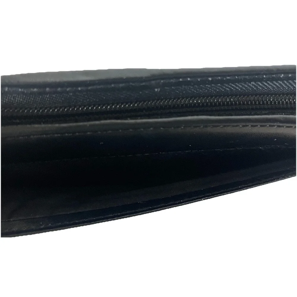 Heritage Black Split Leather Travel‎ Organizer Wristlet Style 12615